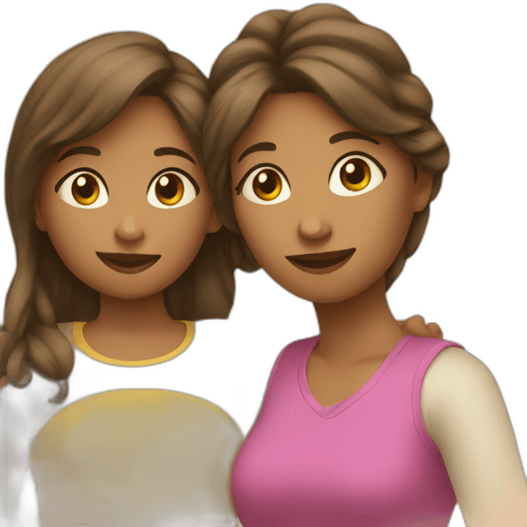 mom and daughter emoji