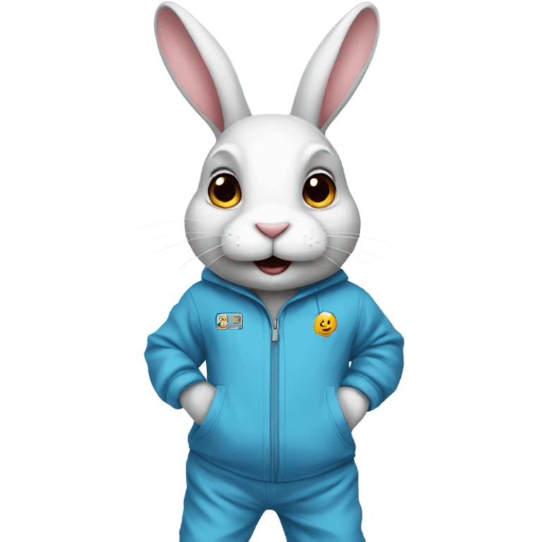 Rabbit wearing a jump suit emoji