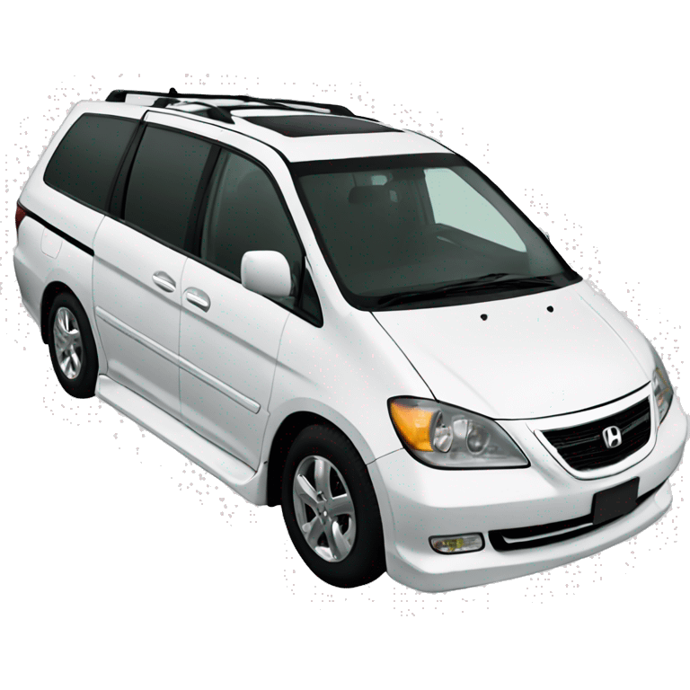 A 2006 Japanese domestic import white Honda odyssey  emoji