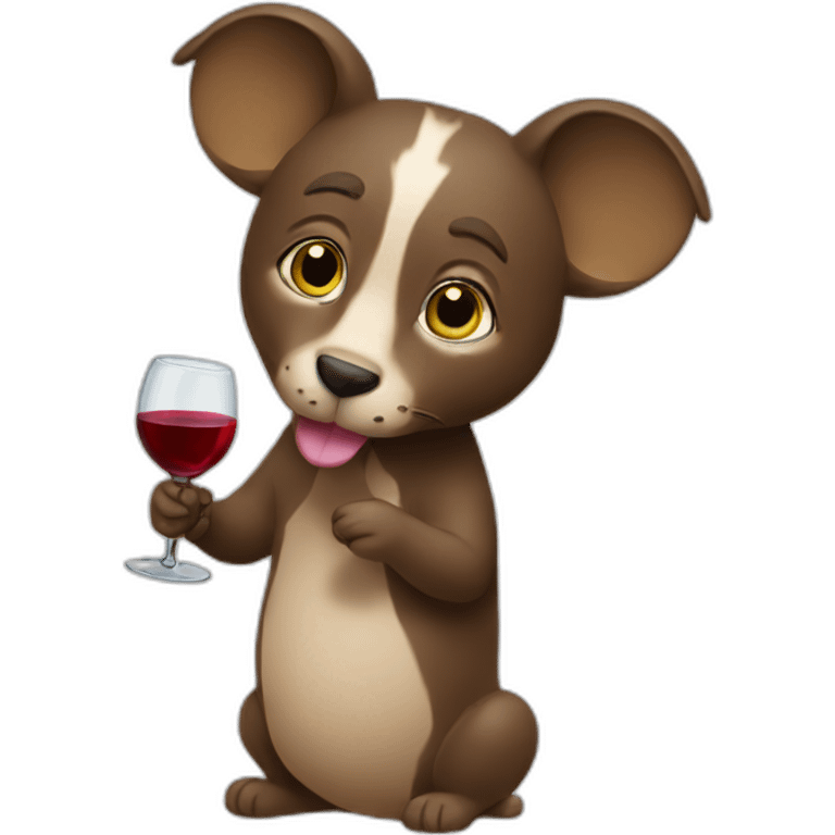 animal drinking wine emoji