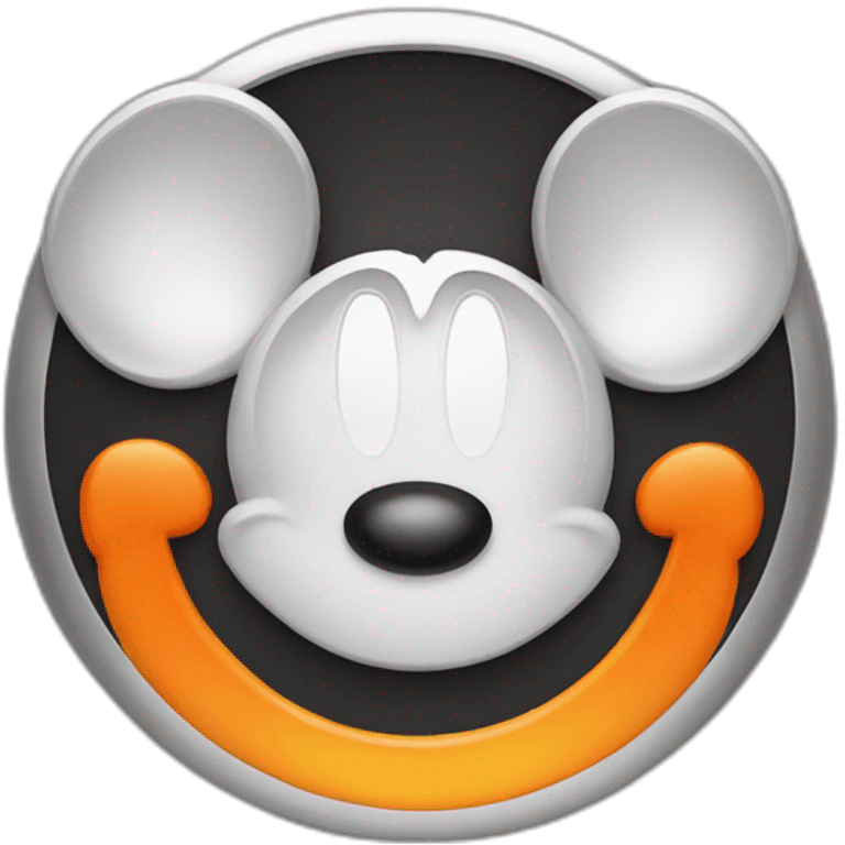 mickey in Shiny orange ring emoji