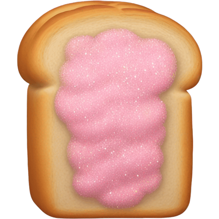 Pink bread with glitter  emoji