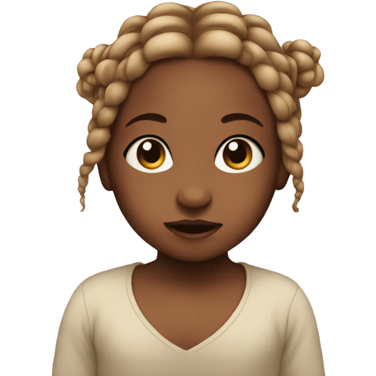 Baby with long braids emoji