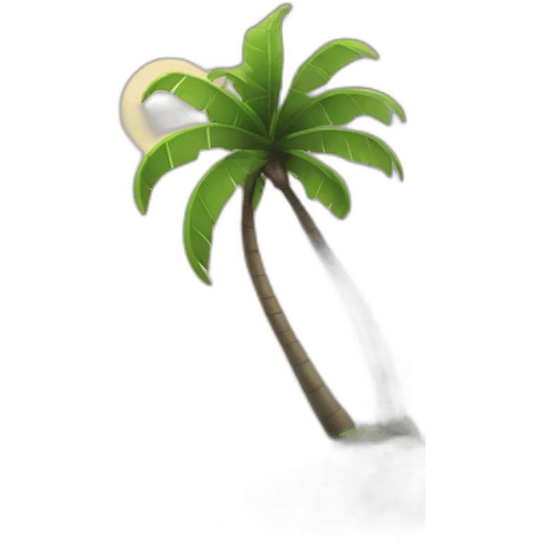 Beach with palm emoji