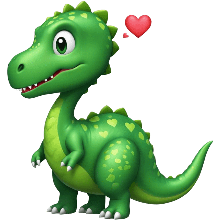 Dino with hearts  emoji