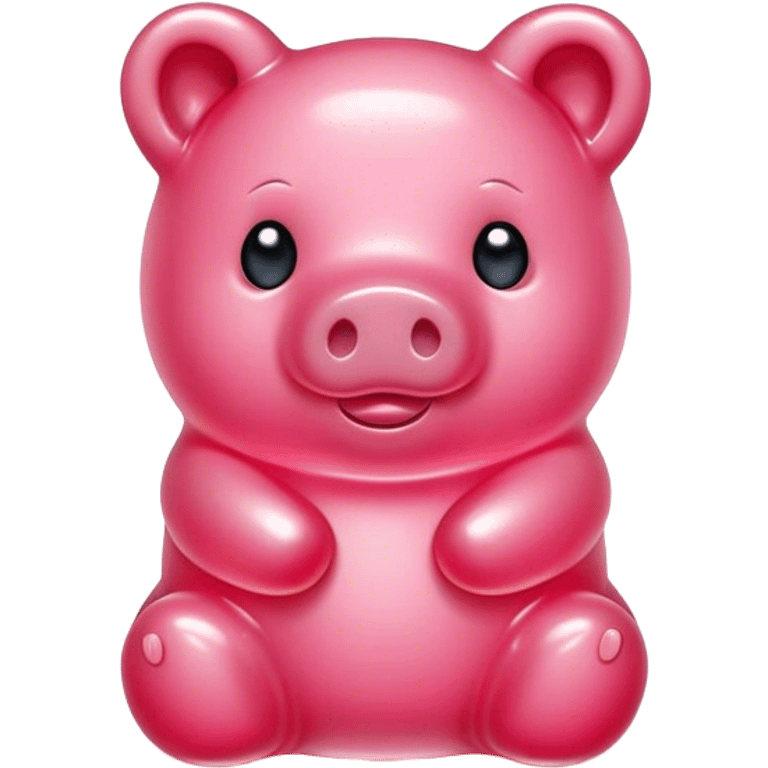 pink gummy jelly bear pig  emoji