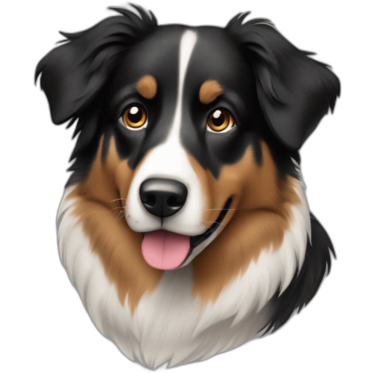 Black and tan Australian Shepard no white emoji