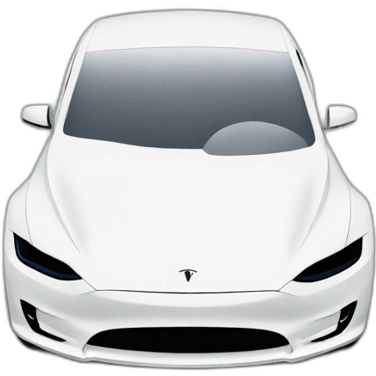 White Tesla Back emoji