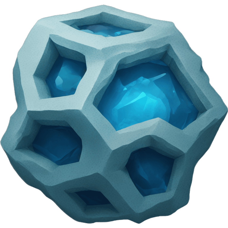 hexagonal blue mineral emoji