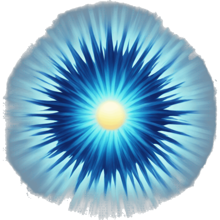 blue light sphere radiating aura  emoji