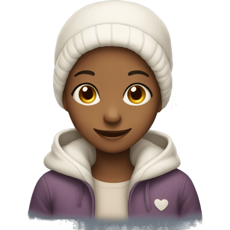 smiling girl cozy emoji