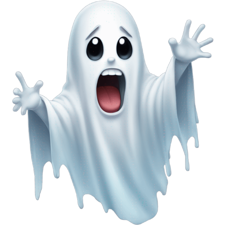 a ghost screaming emoji