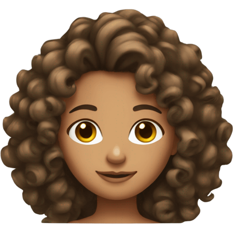 tanned curly hair brunette emoji