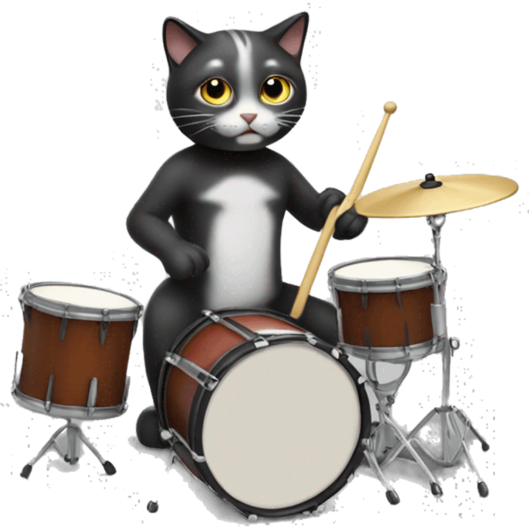 cat playing the drums  emoji