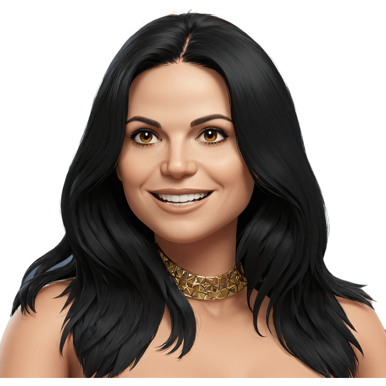 smiling girl with black hair emoji