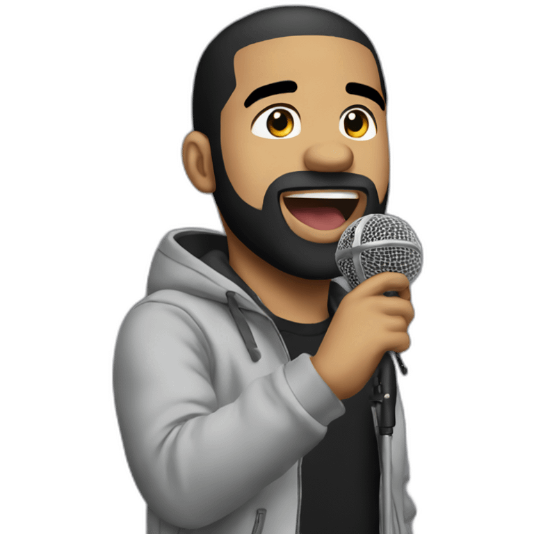 drake with microphone emoji