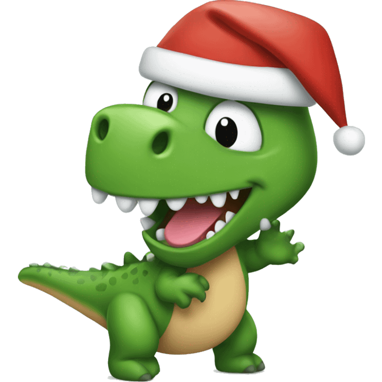 Christmas Dino emoji