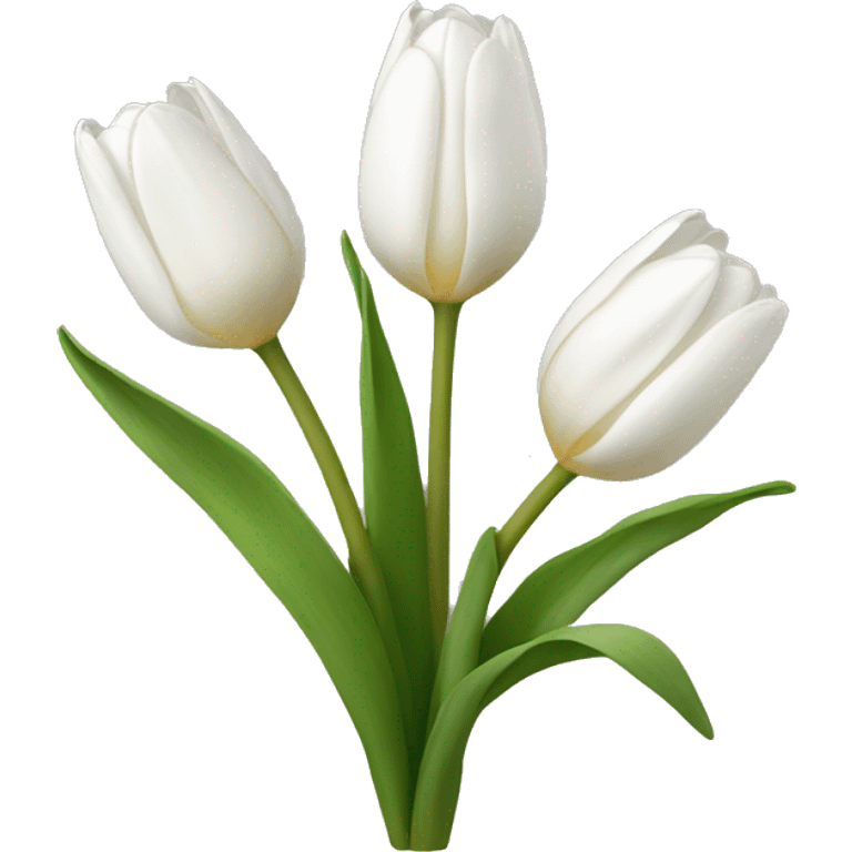 white tulip bouquet  emoji