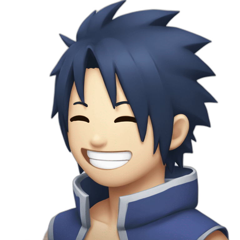 Sasuke laughing emoji