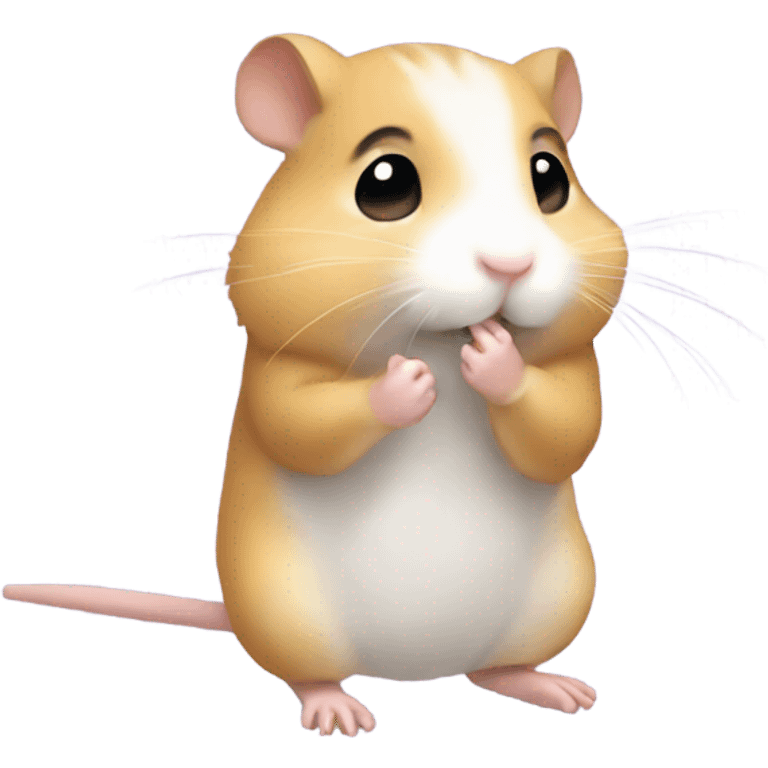 Hamster touching finger tips together emoji