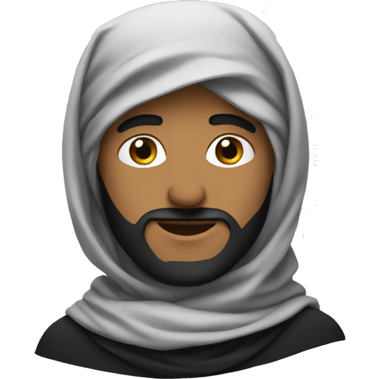 arab wearing black scarf  emoji