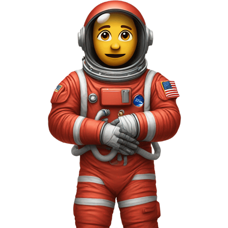 Red astronaut no arms emoji