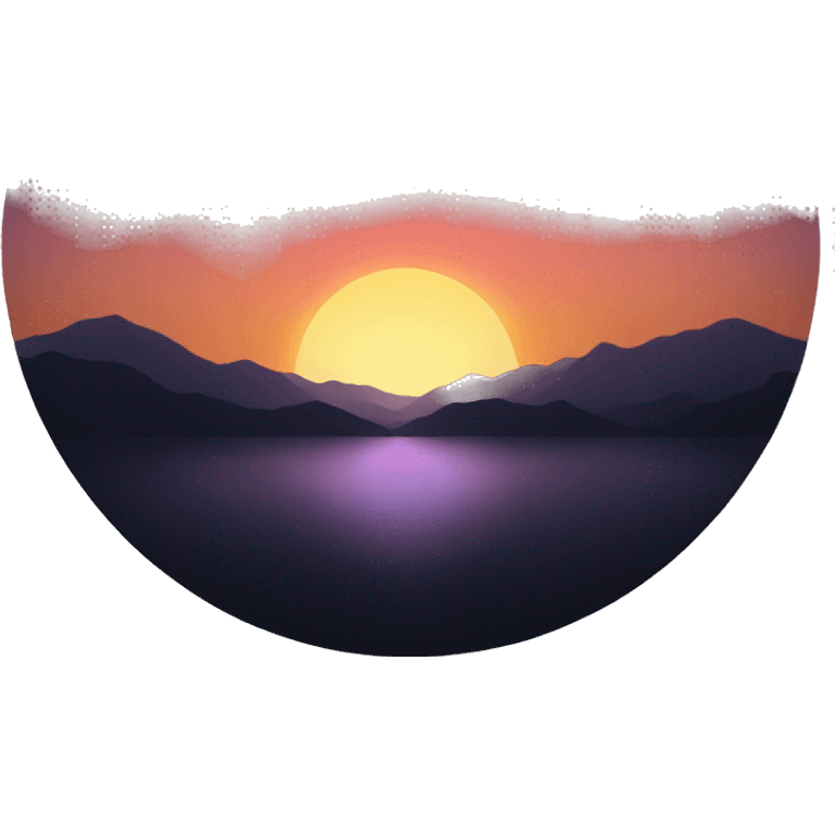 Sunset in dark emoji