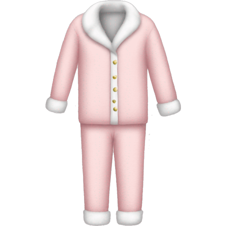 Light pink fuzzy Christmas pajamas emoji