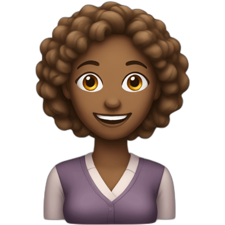 smiling black woman emoji