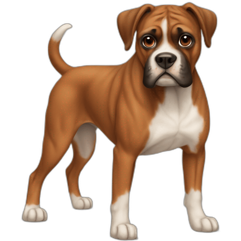 Boxer dog brown emoji