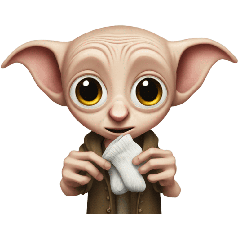 Dobby from harry potter holding socks emoji