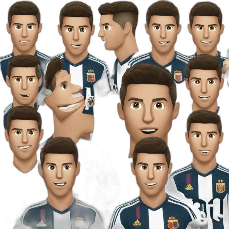 Cristiano Ronaldo eat messi emoji