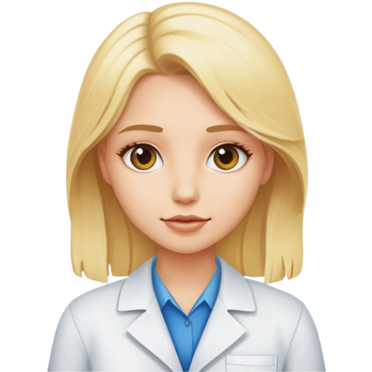 Blonde girl who’s a biologist emoji