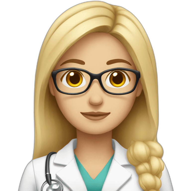 Blonde-woman-medium-hair-doctor-with-owl emoji