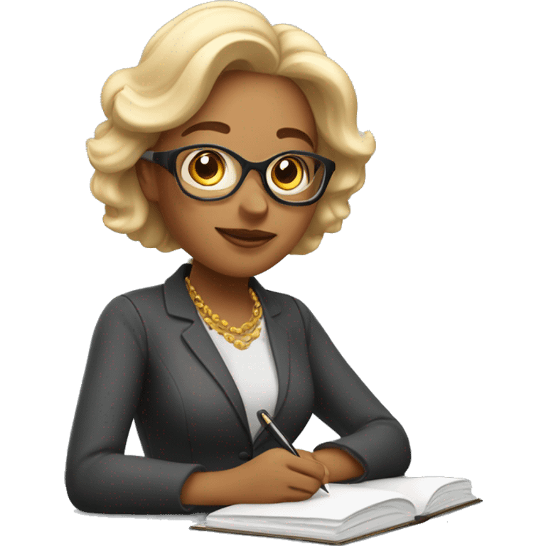 Warm , honest, beautiful and charming lady who counsel , coach and taking notes to help others emoji