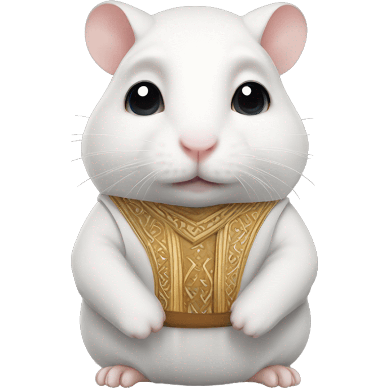 Arab white kandura costume male hamster emoji