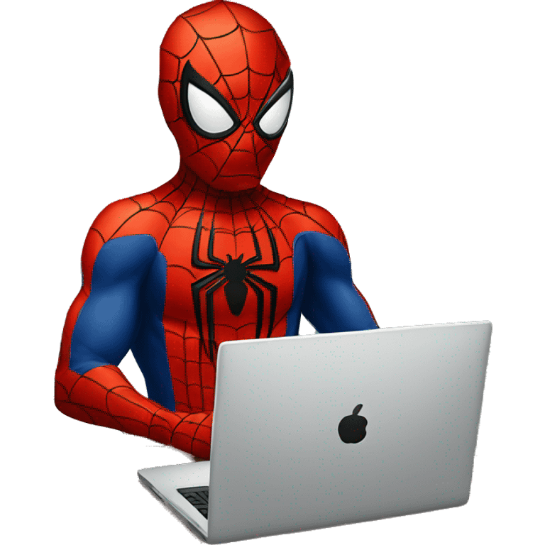 spiderman with laptop emoji