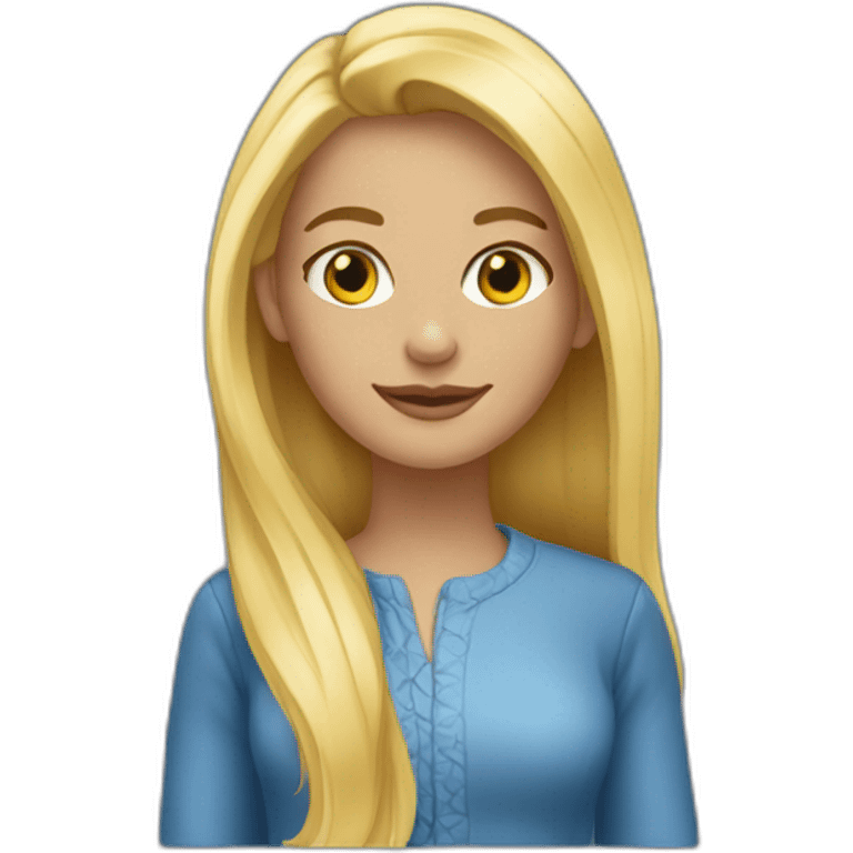 fille blonde gérée emoji