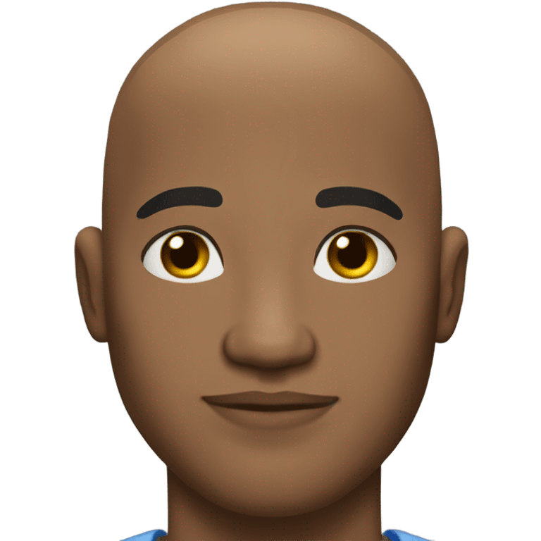 Bald handsome light skin black man emoji