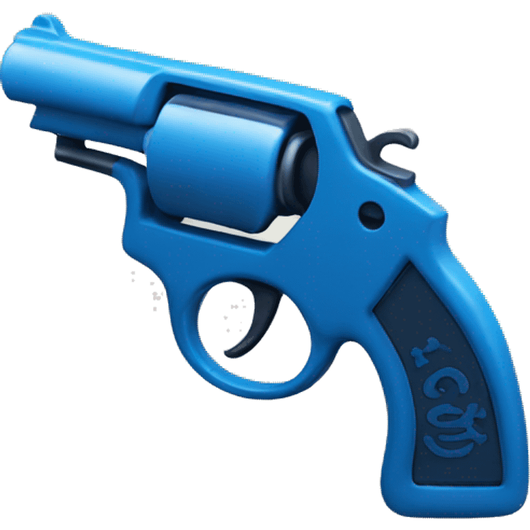 blue money gun emoji