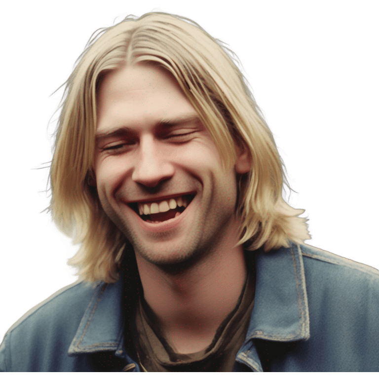 kurt cobain laughing out loud emoji