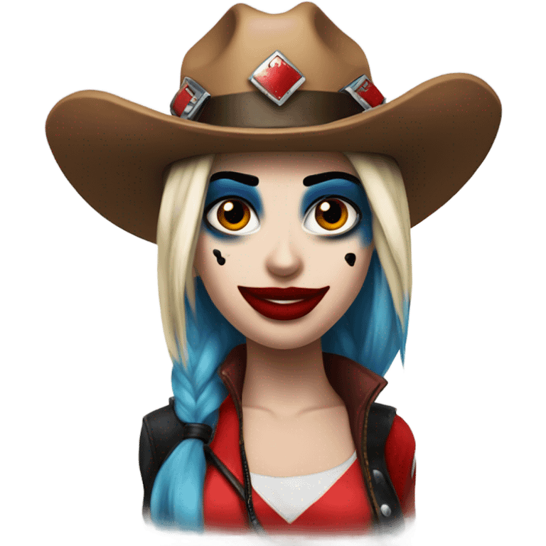 harley quinn with a cowboy hat  emoji