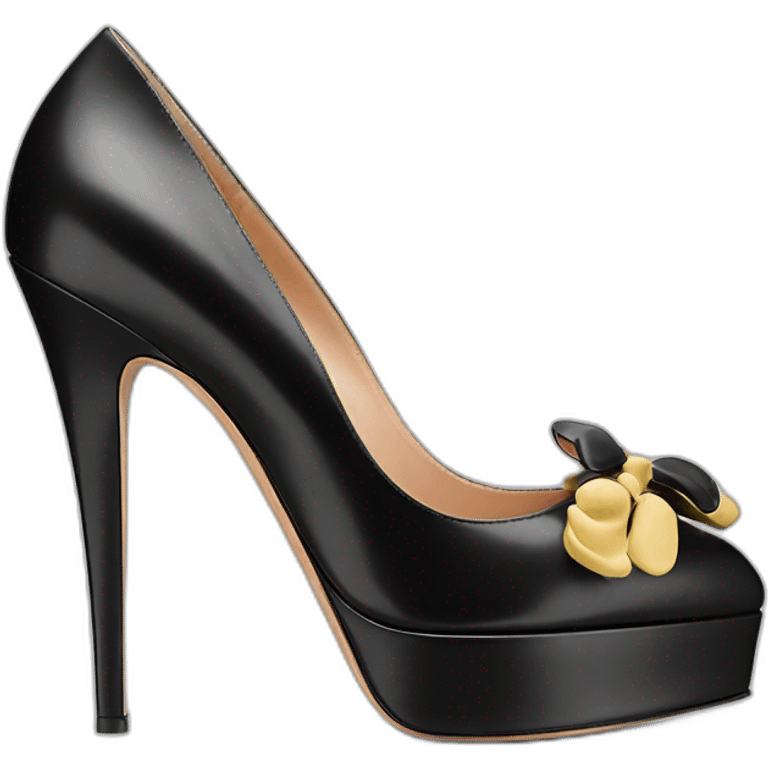 VALENTINO Tan-go PLATFORM PUMP black emoji