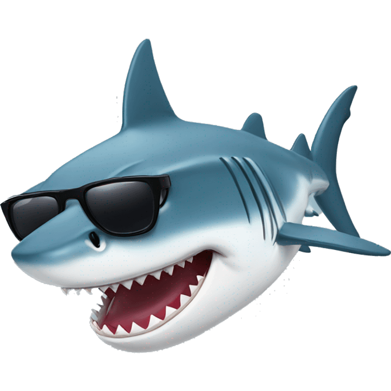 Shark with sunglasses emoji