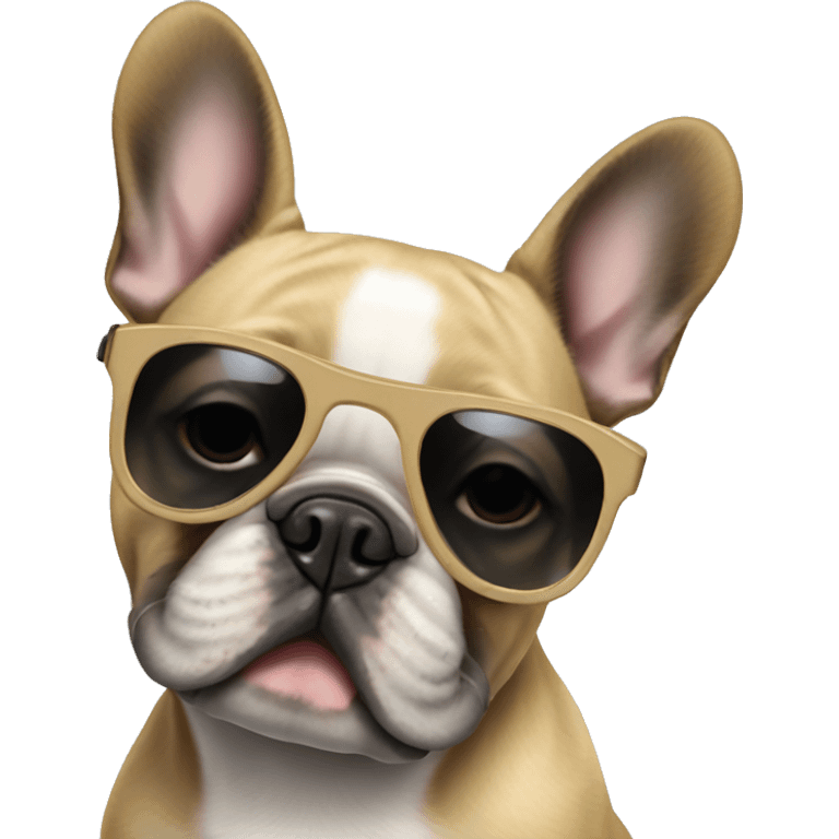 French bulldog with sunglasses  emoji