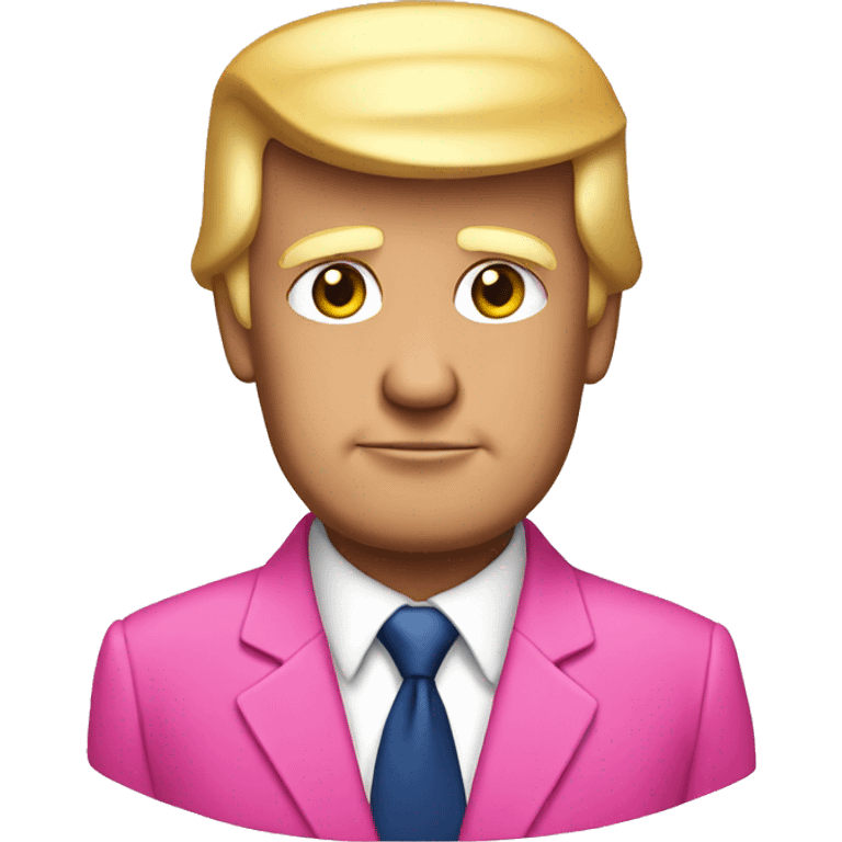 Donald trump in pink top emoji