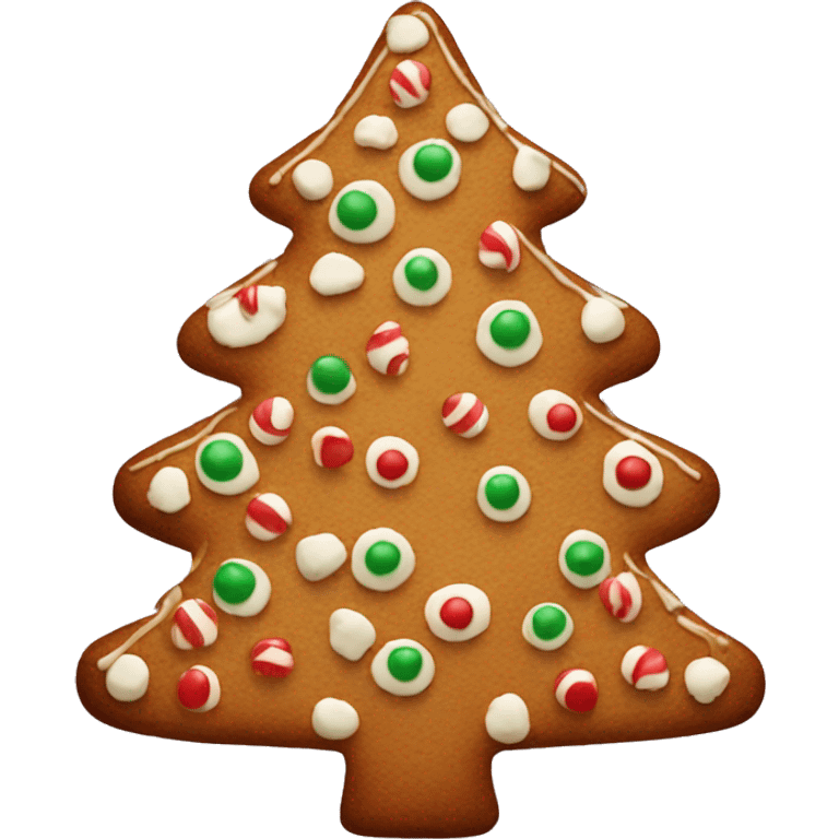 Gingerbread shaped as Christmas tree  emoji