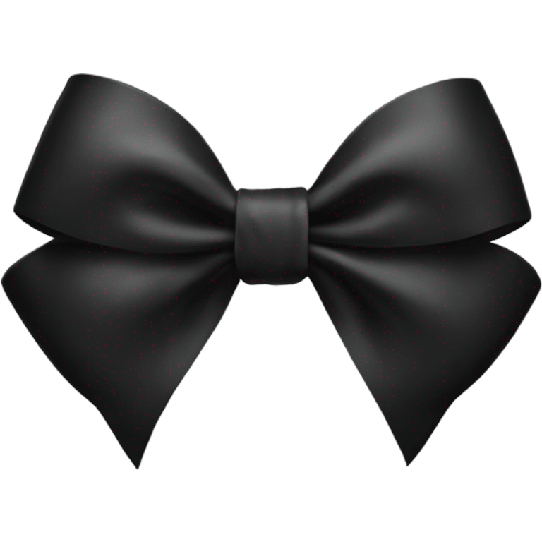 black 3D bow emoji