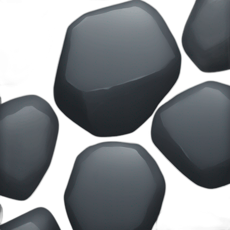 black shinny stone emoji