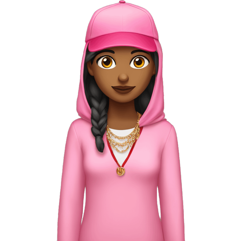 arab girl with pink gucci cap emoji